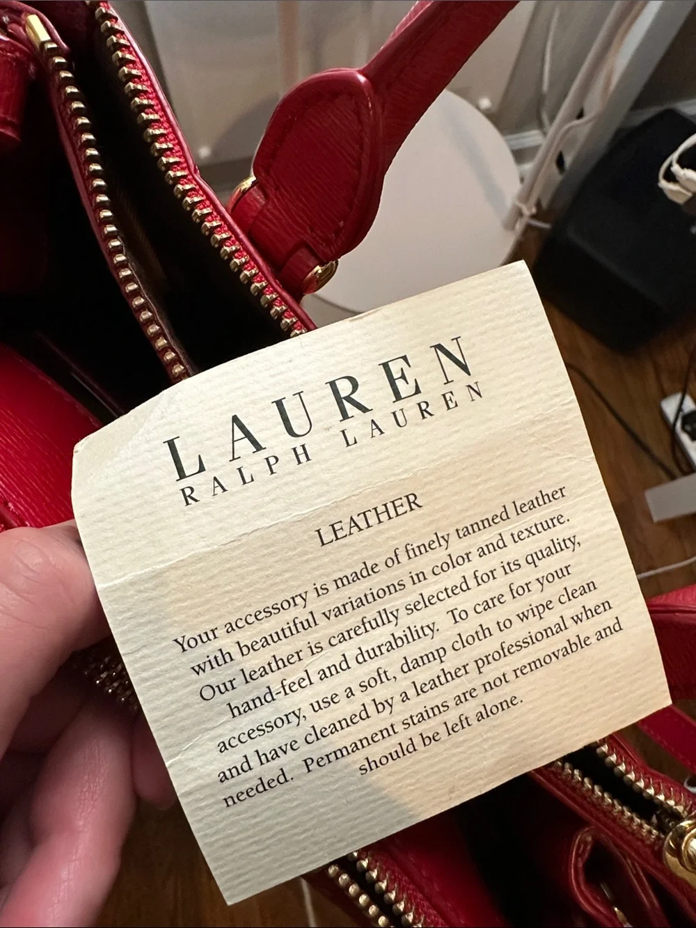 Ralph Lauren leather red purse
